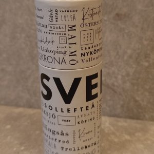 Tändsticksask Långa Tändstickor Med Text Svenska Städer Rund från Klinta