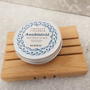 Ansiktstvål med Doft av Ros i Aluminium Ask 40g