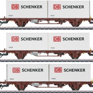 Container-Tragwagen-Set Lgs  DB Schenker  Skala 1:87