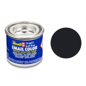 Revell, 32108, Black mat, Email Color, 14ml.