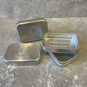 Tvålask i aluminium med droppbricka